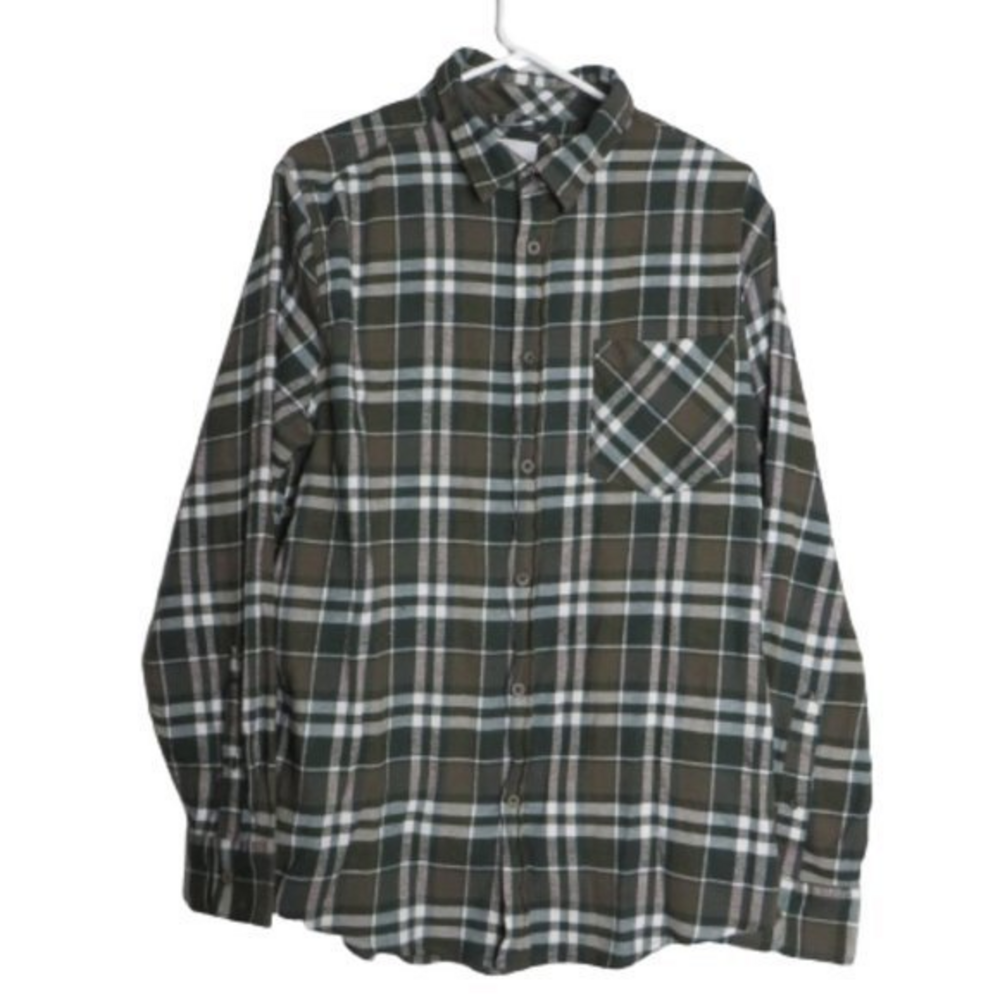 CLOUDVEIL MOUNTAINWORKS Classic‎ Fit Plaid Flannel Shirt sz L